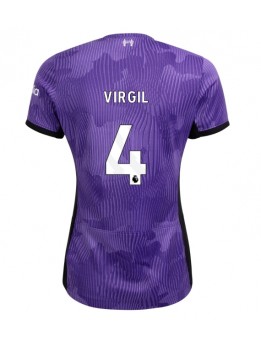 Ženski Nogometna dresi replika Liverpool Virgil van Dijk #4 Tretji 2023-24 Kratek rokav
